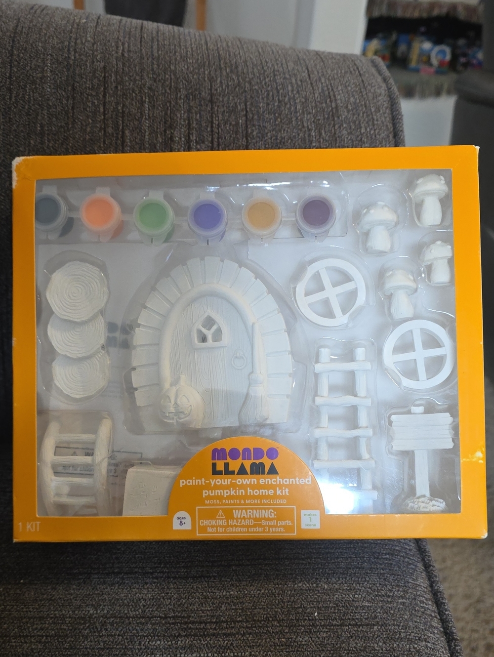 Mondo Llama Paint-Your-Own Enchanted Pumpkin Home Kit - White